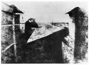 View from a window at Le Gras, Saint-Loup-de-Varennes, 1827 by Joseph Nicephore Niepce